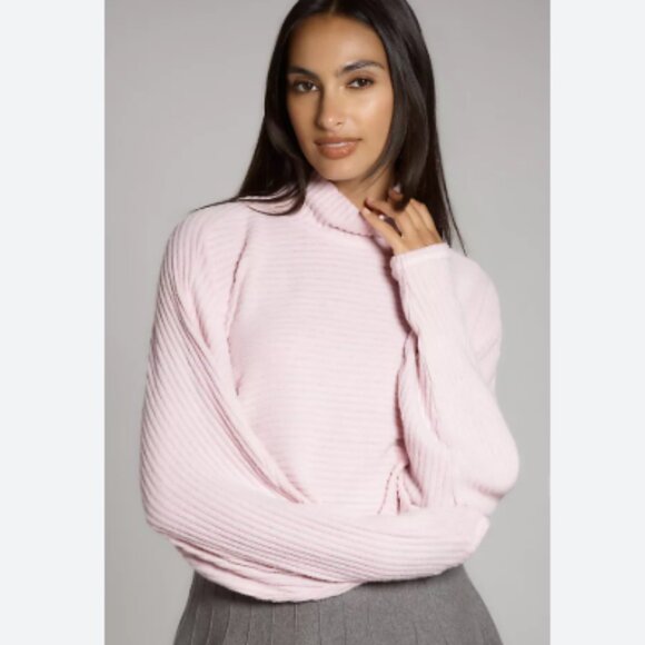 Brand New Pilcro Cozy Ribbed Turtleneck Batwing Pullover Sweater - Picture 3 of 5